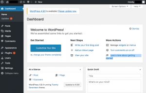 WordPress Dashboard