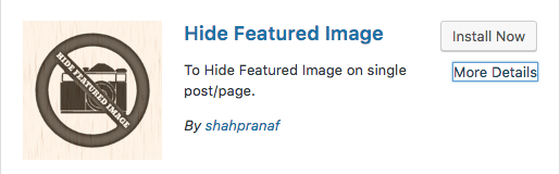 Hide Featured Image