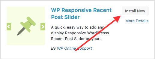 WP Responsive Recent Post Slider Install